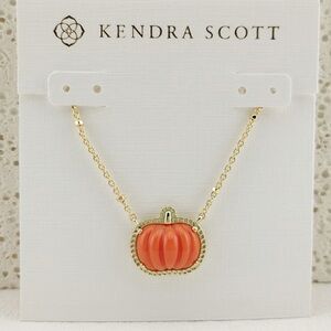 Gold Pumpkin Pendant Necklace